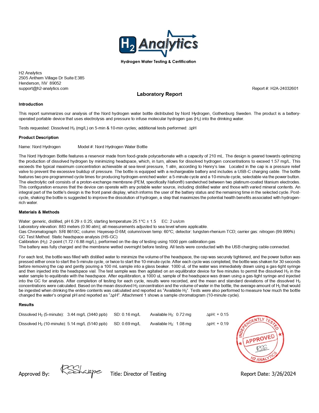 Nord Hydrogen-flaske